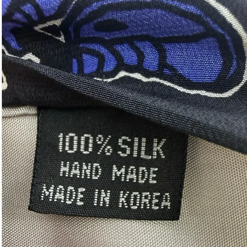 Vintage 90s Disney Mickey Mouse Sports Silk Tie Balancine Korea 58.5